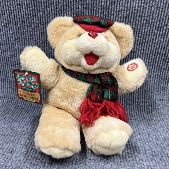 VTG Dan Dee 15” Plush Christmas Bear Giggles Lights Wiggles Stuffed Animal Toy - Picture 2 of 14